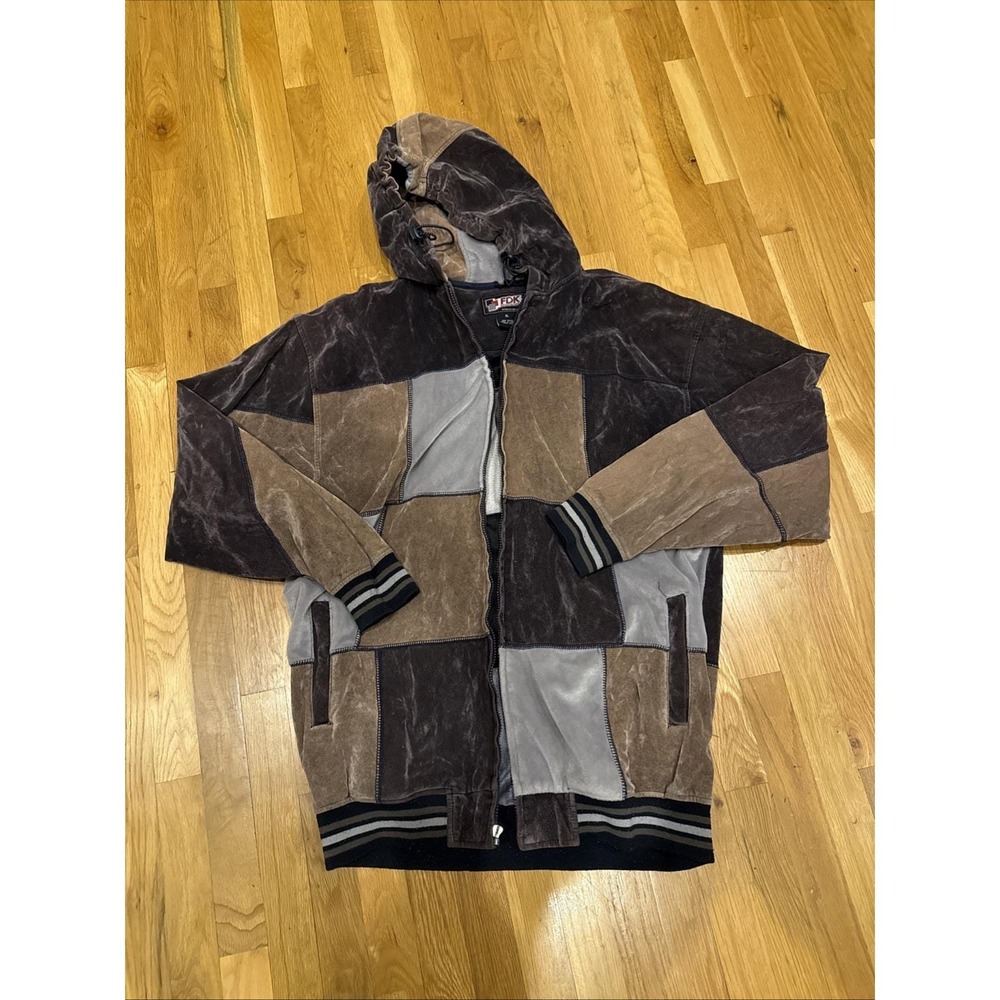 Vintage FDK Patchwork Hoodie‎ XL Korea 90s